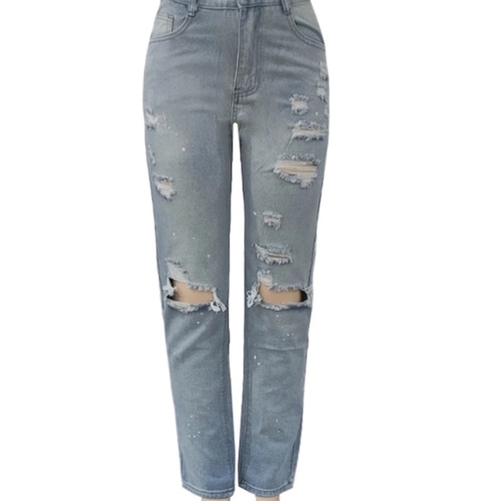 Distressed Denim Jeans